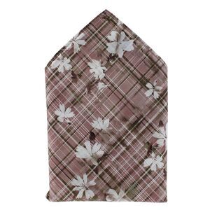 Ascentix Floral and Plaid Cotton Handkerchief